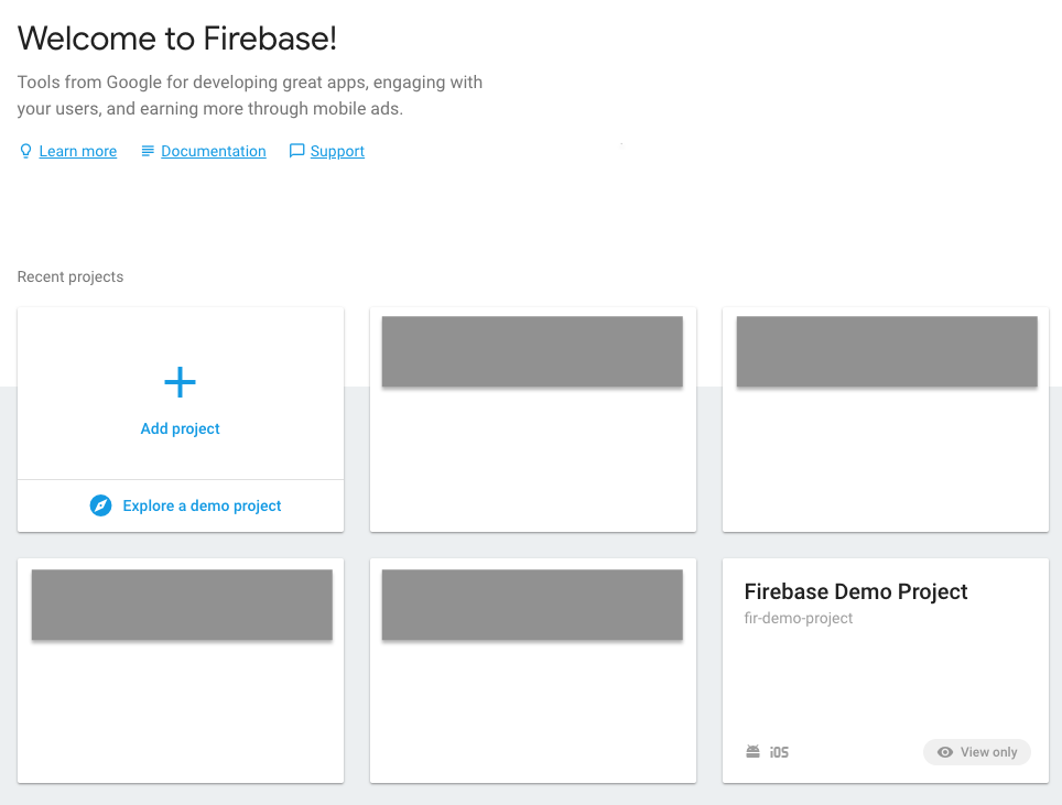 firebase console